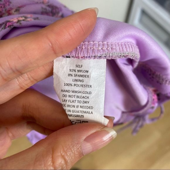 🆕VICI WILLIAM B Lavender Floral Ruched Long Sleeve - Picture 5 of 13